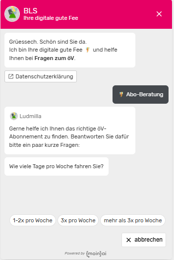 Finden Sie das beste öV-Abo für Ihre Bedürfnisse. Unsere digitale Abo-Beratung empfiehlt Ihnen schnell und einfach das passende Abonnement.